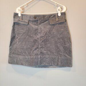 Patagonia Corduroy Skirt Womens 12 Gray Mini Organic Cotton Blend